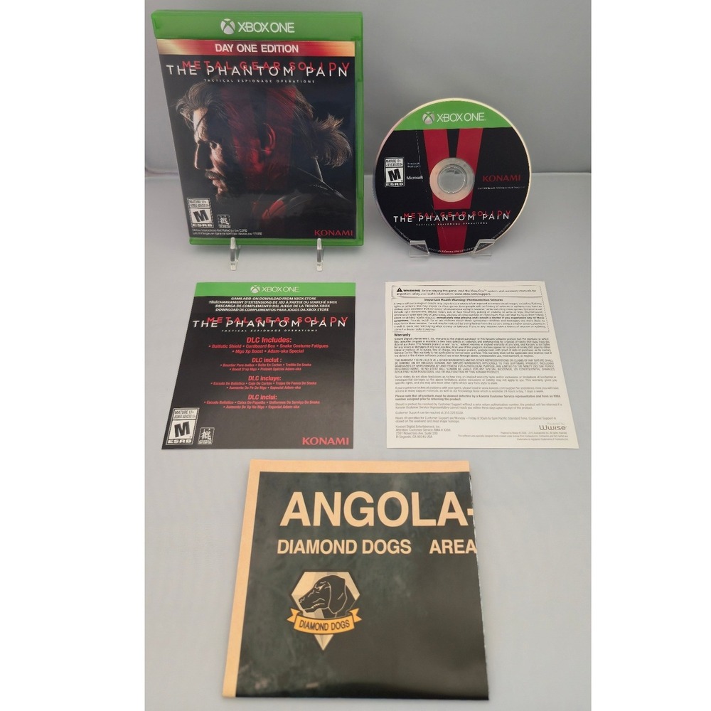 Metal Gear Solid V:‎ The Phantom Pain Day One Edition - Xbox One - (CIB) w/ Map - Picture 2 of 11